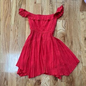 UO Aubrey Off-Shoulder Mini Dress
